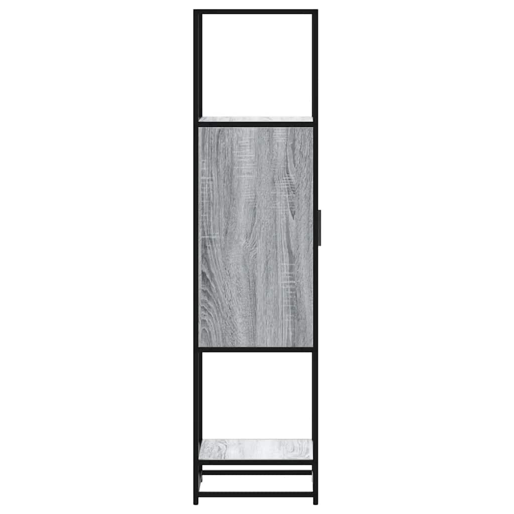 Highboard Grey Sonoma 35.5x35x139 cm Engineered Wood and Metal