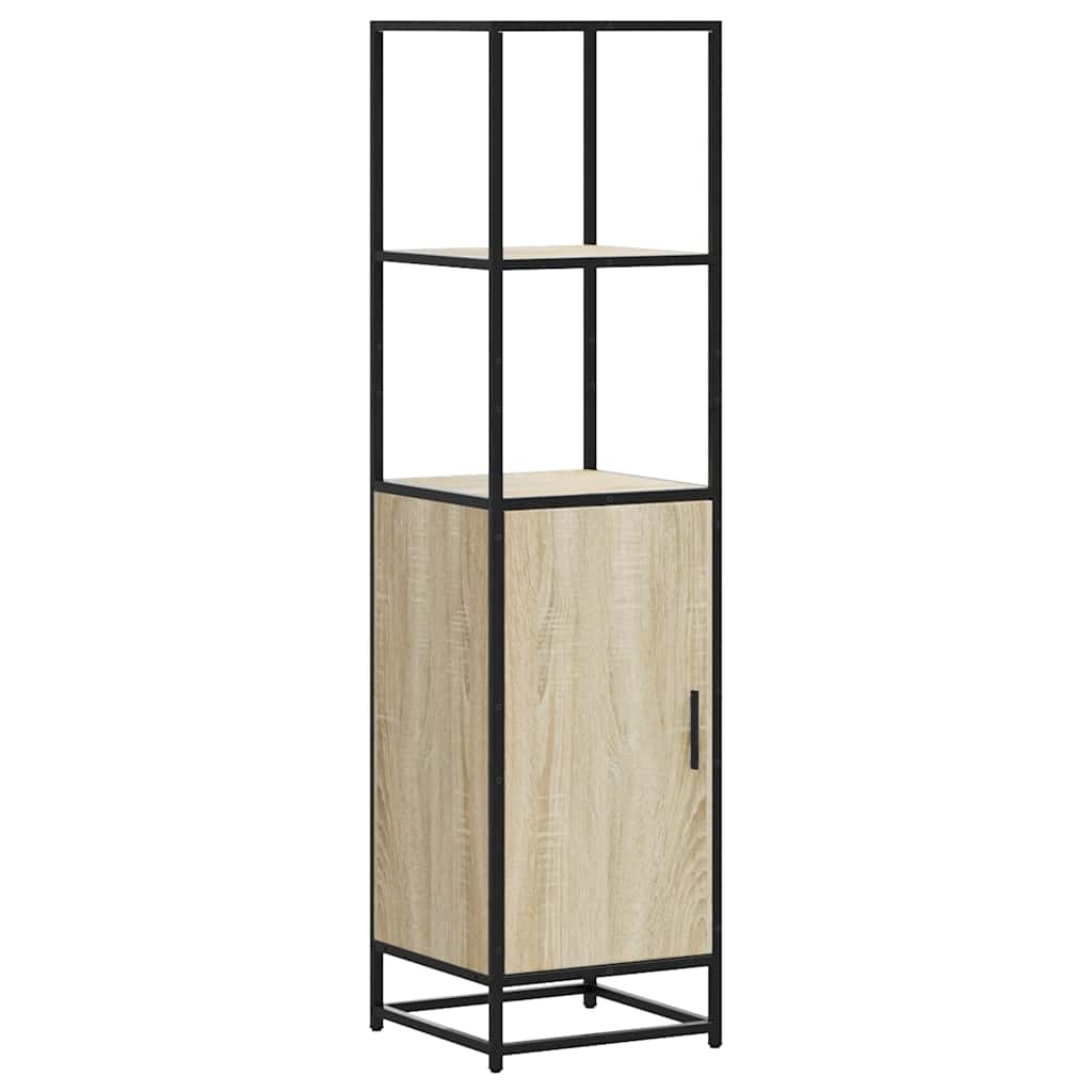 Highboard Sonoma Oak 35.5x35x139 cm Engineered Wood and Metal
