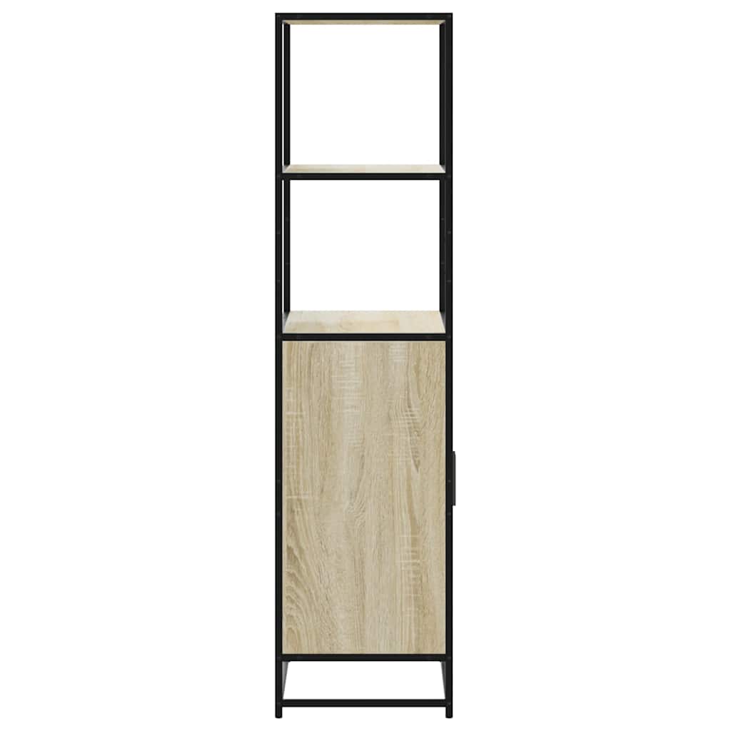 Highboard Sonoma Oak 68x35x139 cm Engineered Wood and Metal