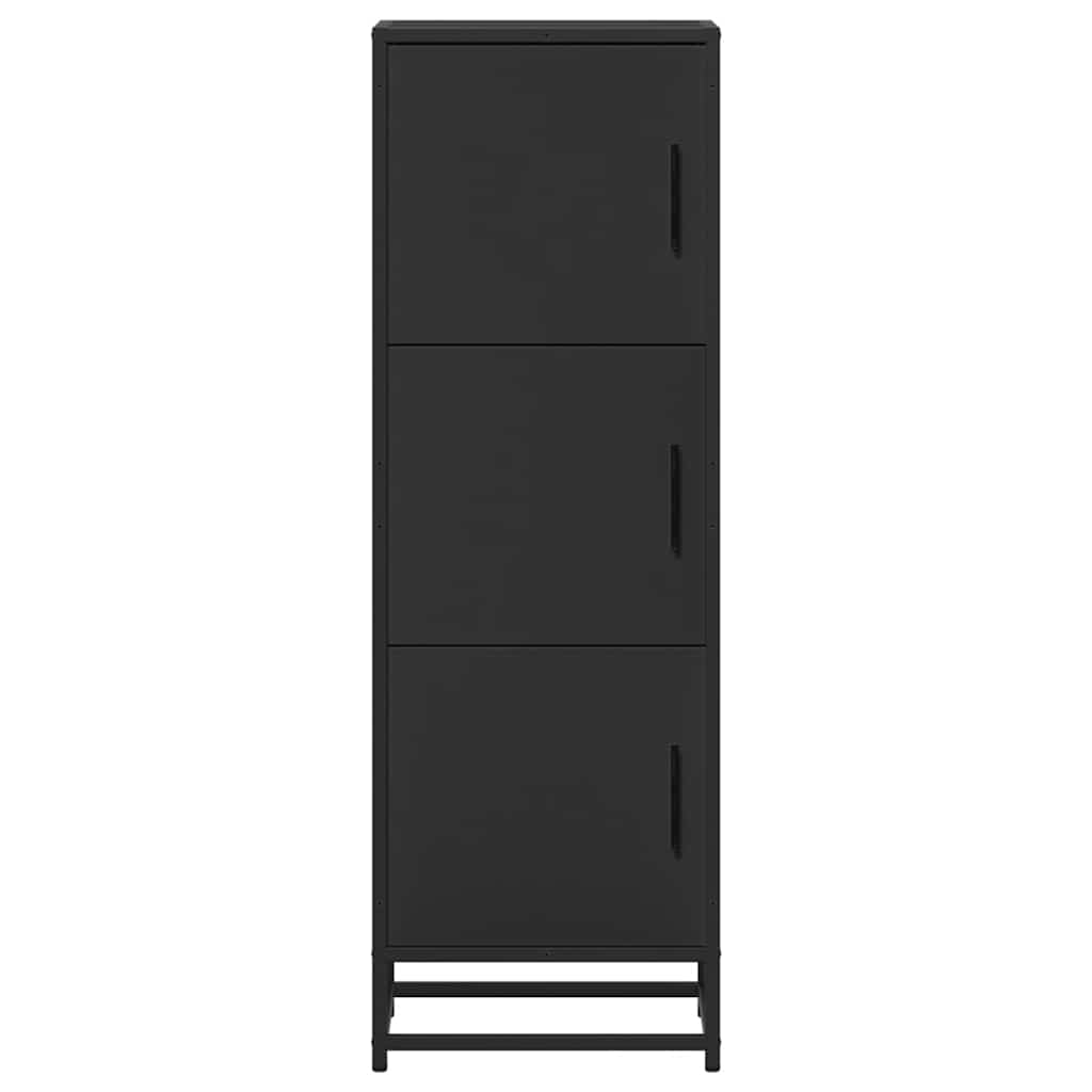 Highboard Black 35.5x35x106.5 cm Engineered Wood and Metal