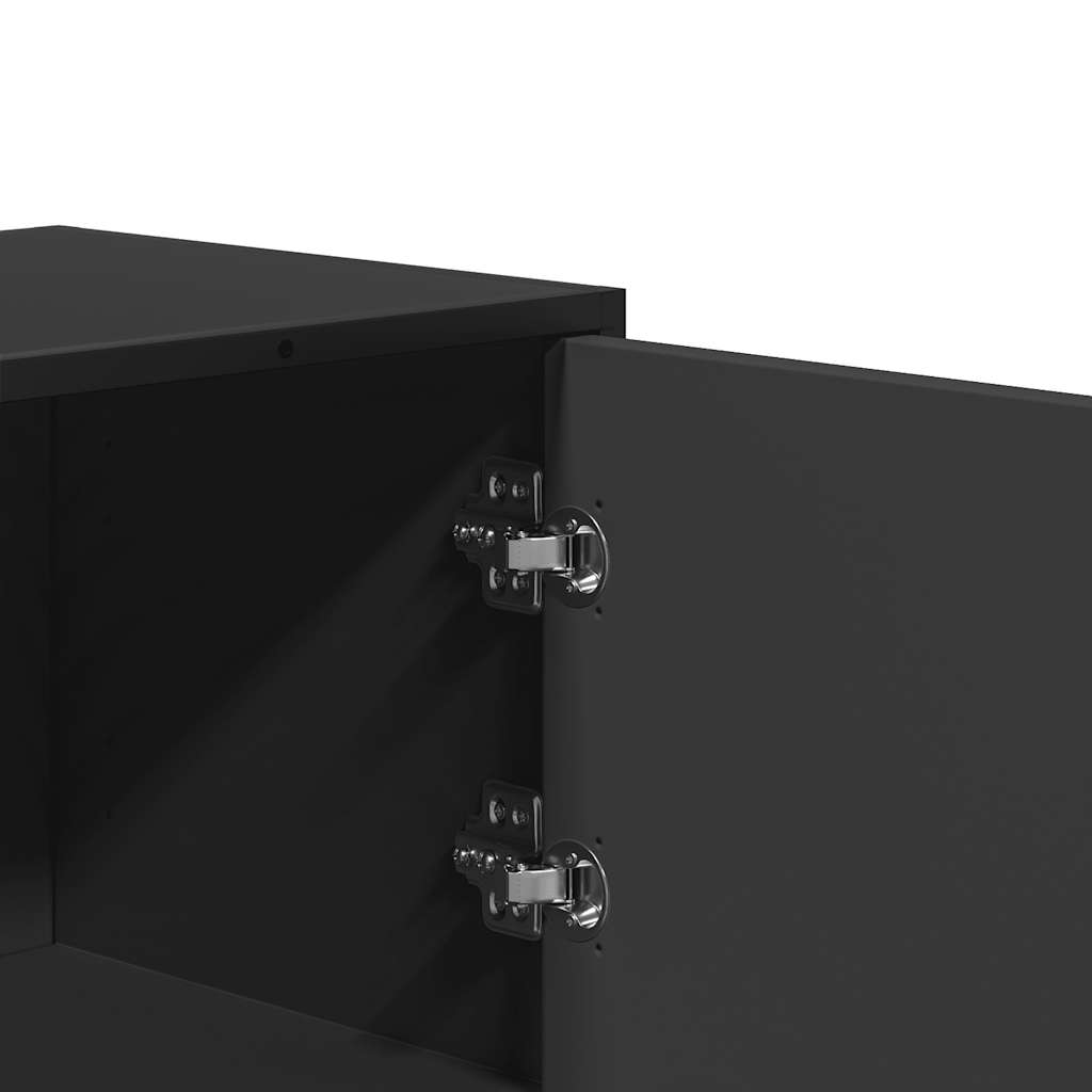 Highboard Black 35.5x35x106.5 cm Engineered Wood and Metal
