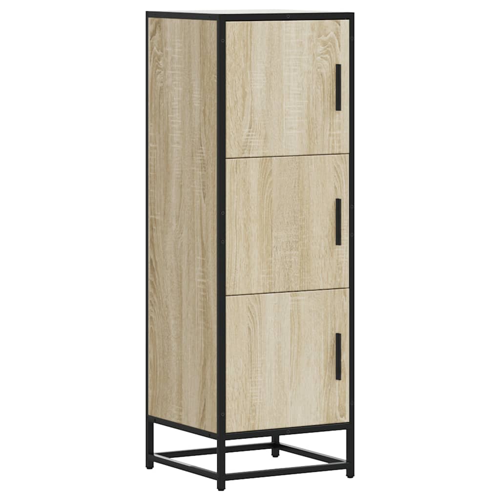 Highboard Sonoma Oak 35.5x35x106.5 cm Engineered Wood and Metal