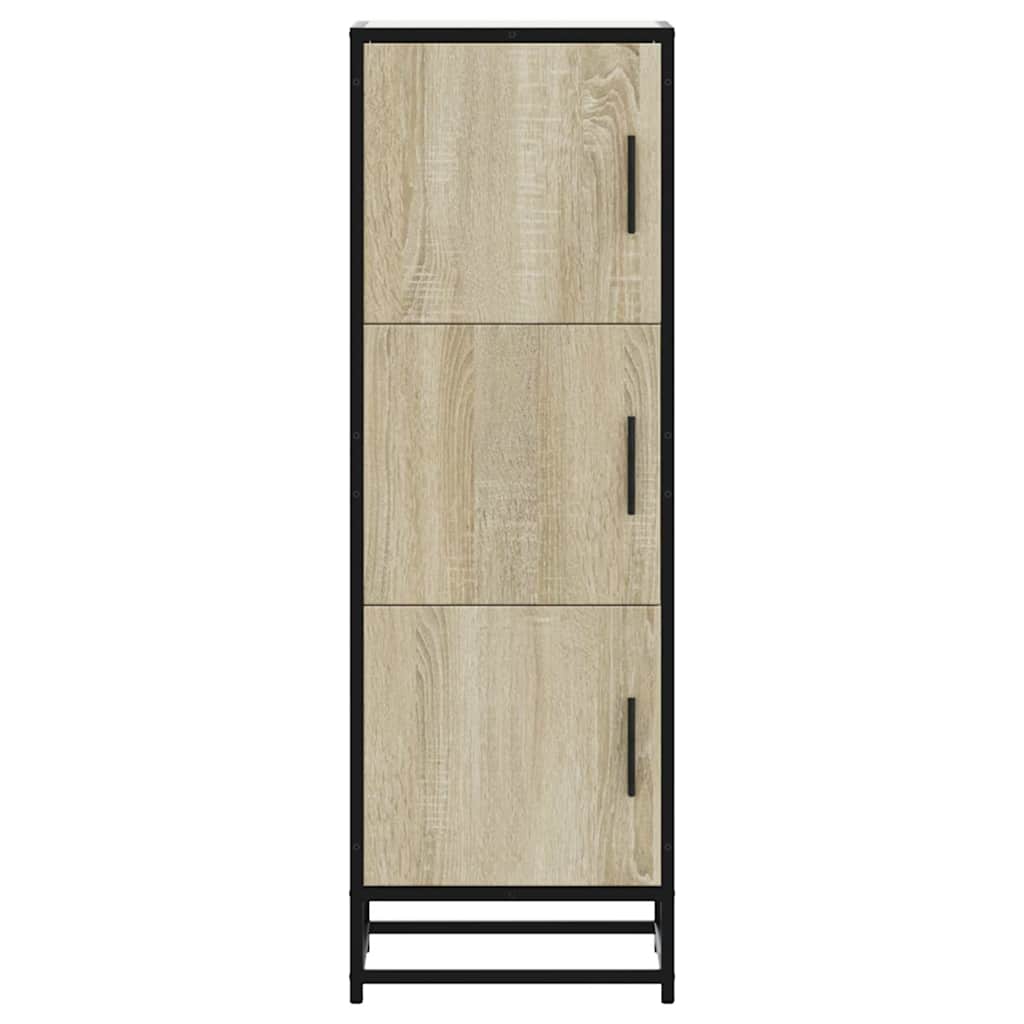 Highboard Sonoma Oak 35.5x35x106.5 cm Engineered Wood and Metal