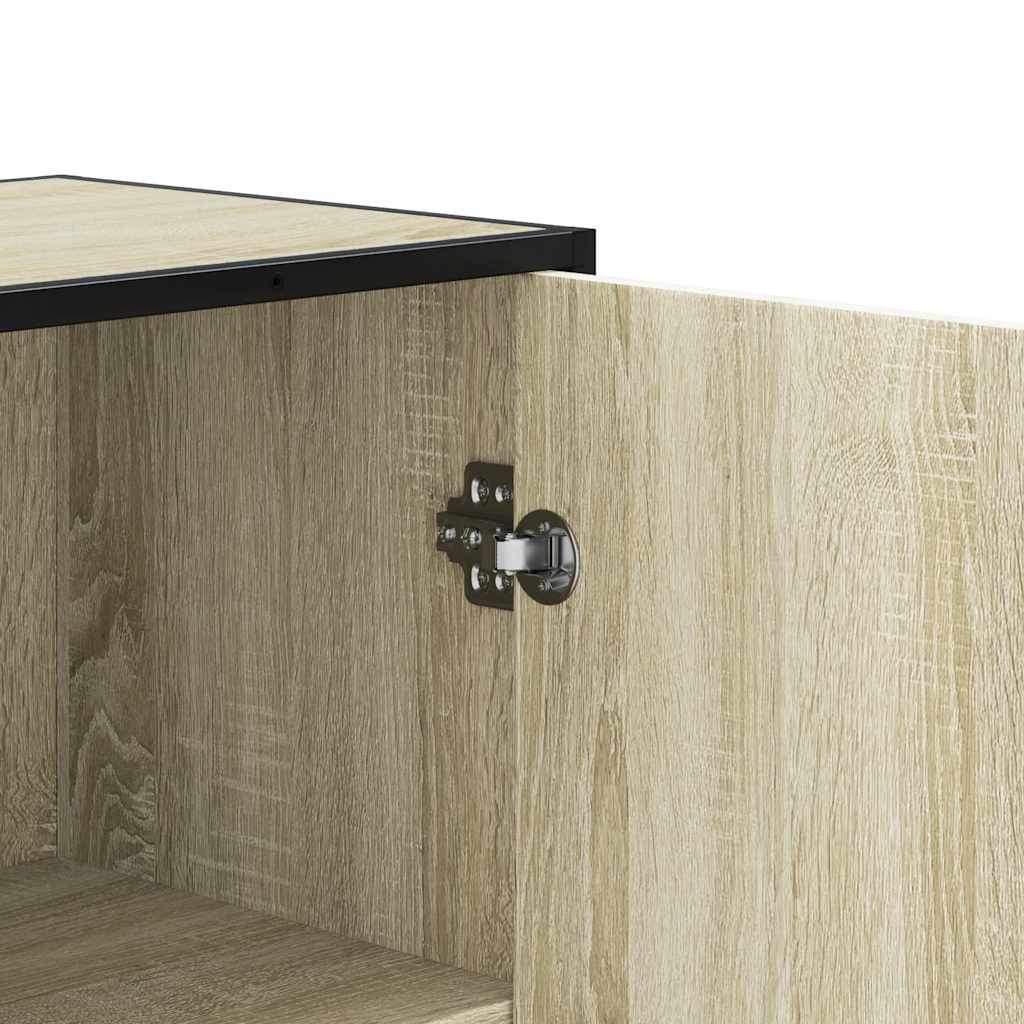 Highboard Sonoma Oak 35.5x35x106.5 cm Engineered Wood and Metal