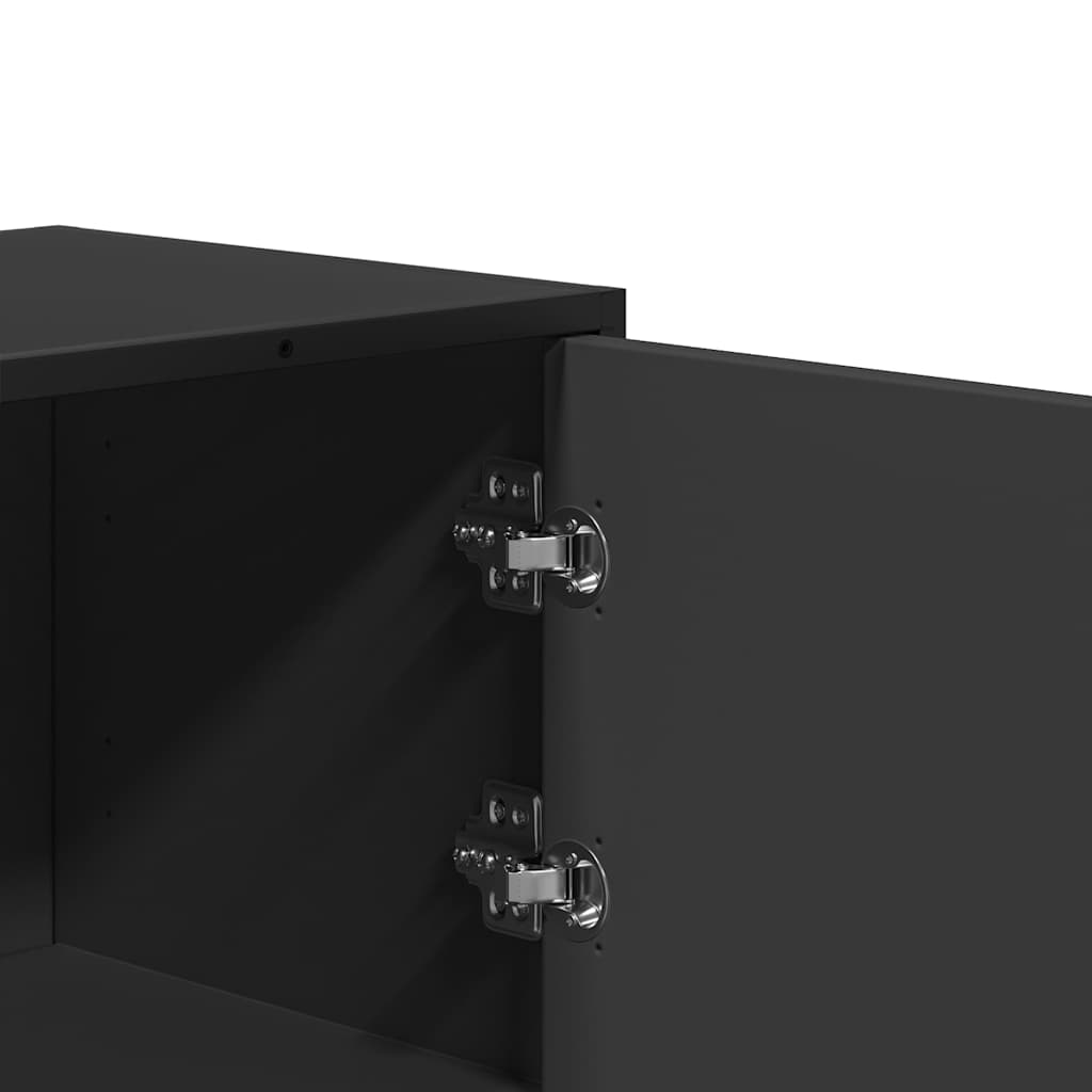 Highboard Black 68x35x106.5 cm Engineered Wood and Metal