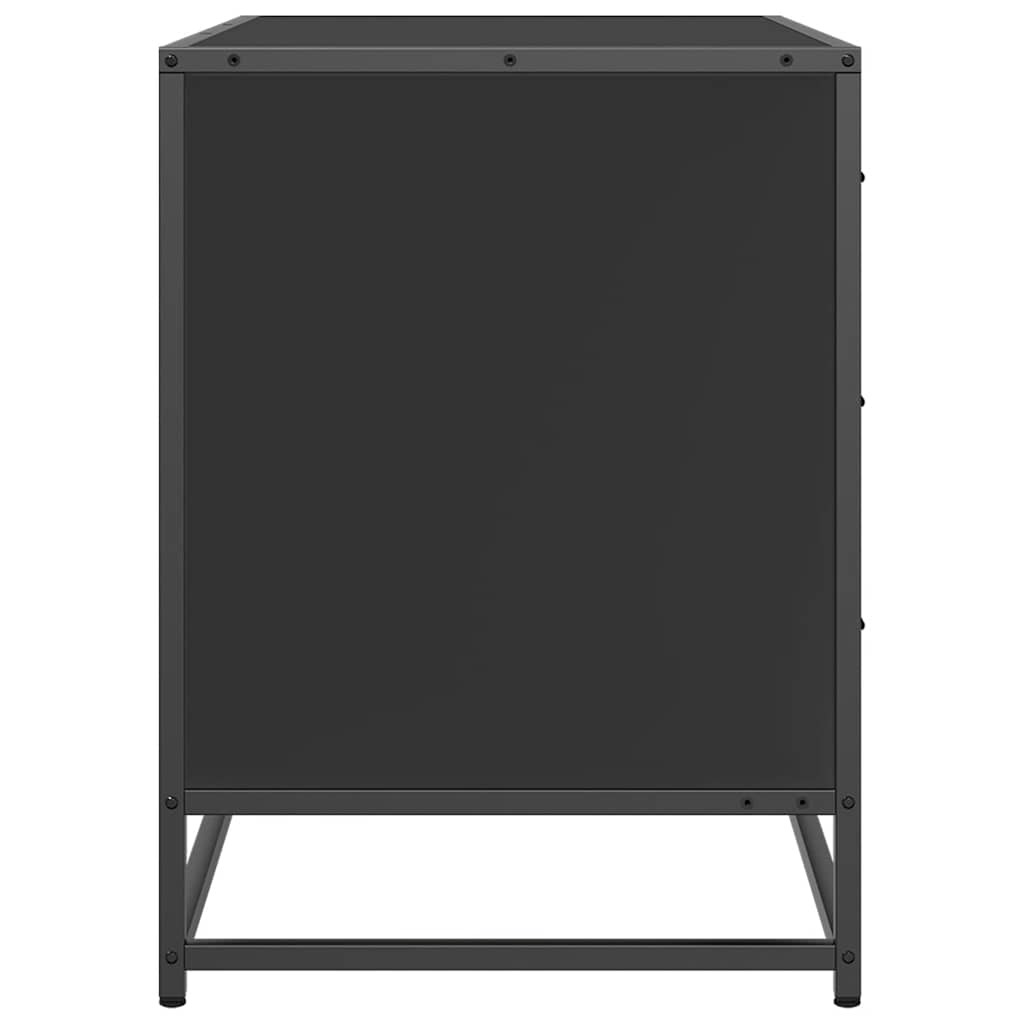 Drawer Cabinet Black 70x41x56 cm Engineered Wood