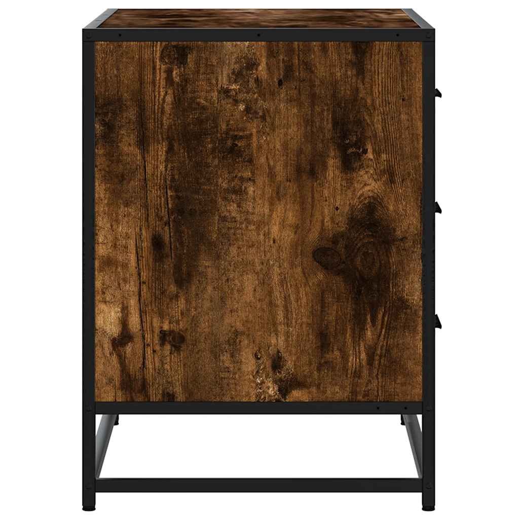 Drawer Cabinet Smoked Oak 70x41x56 cm Engineered Wood
