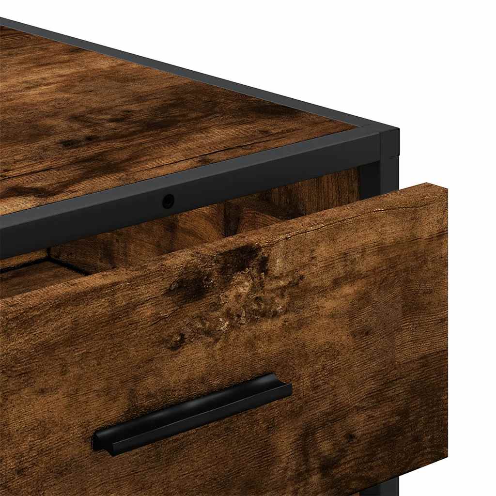 Drawer Cabinet Smoked Oak 70x41x56 cm Engineered Wood
