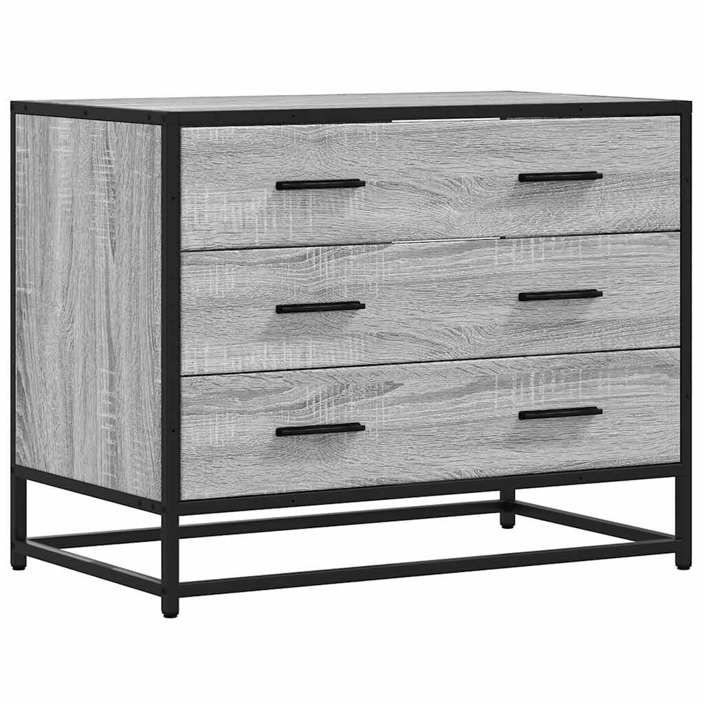Drawer Cabinet Grey Sonoma 70x41x56 cm Engineered Wood