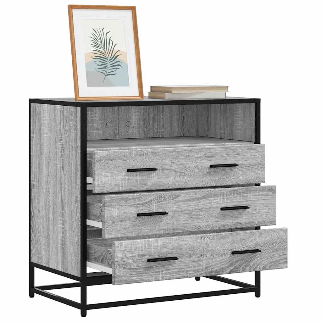 Drawer Cabinet Grey Sonoma 70x41x70 cm Engineered Wood