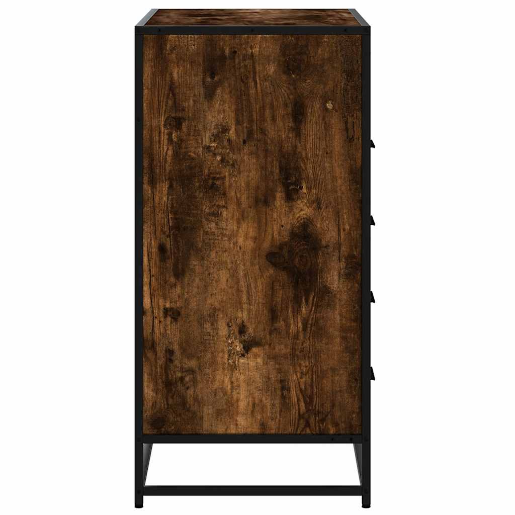 Drawer Cabinet Smoked Oak 70x41x83.5 cm Engineered Wood