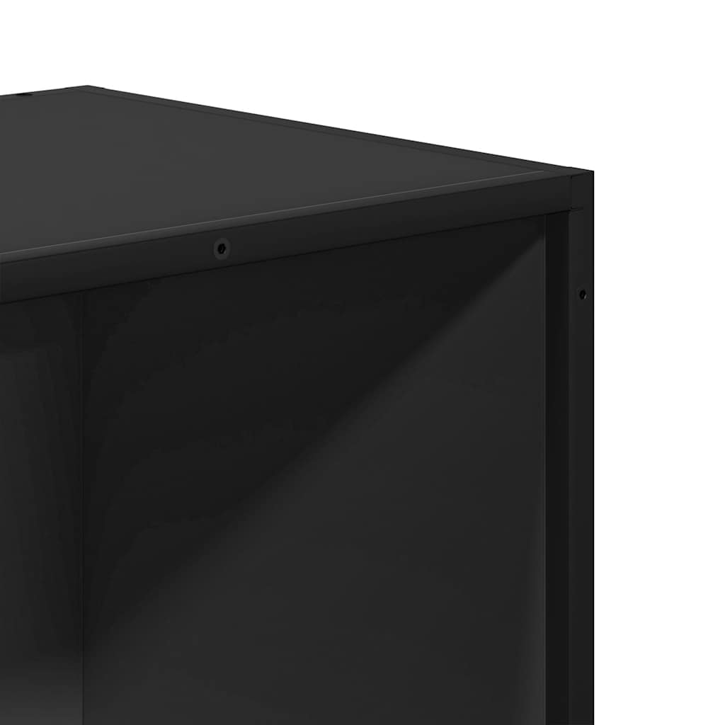 Book Cabinet Black 60x35x76 cm Engineered Wood