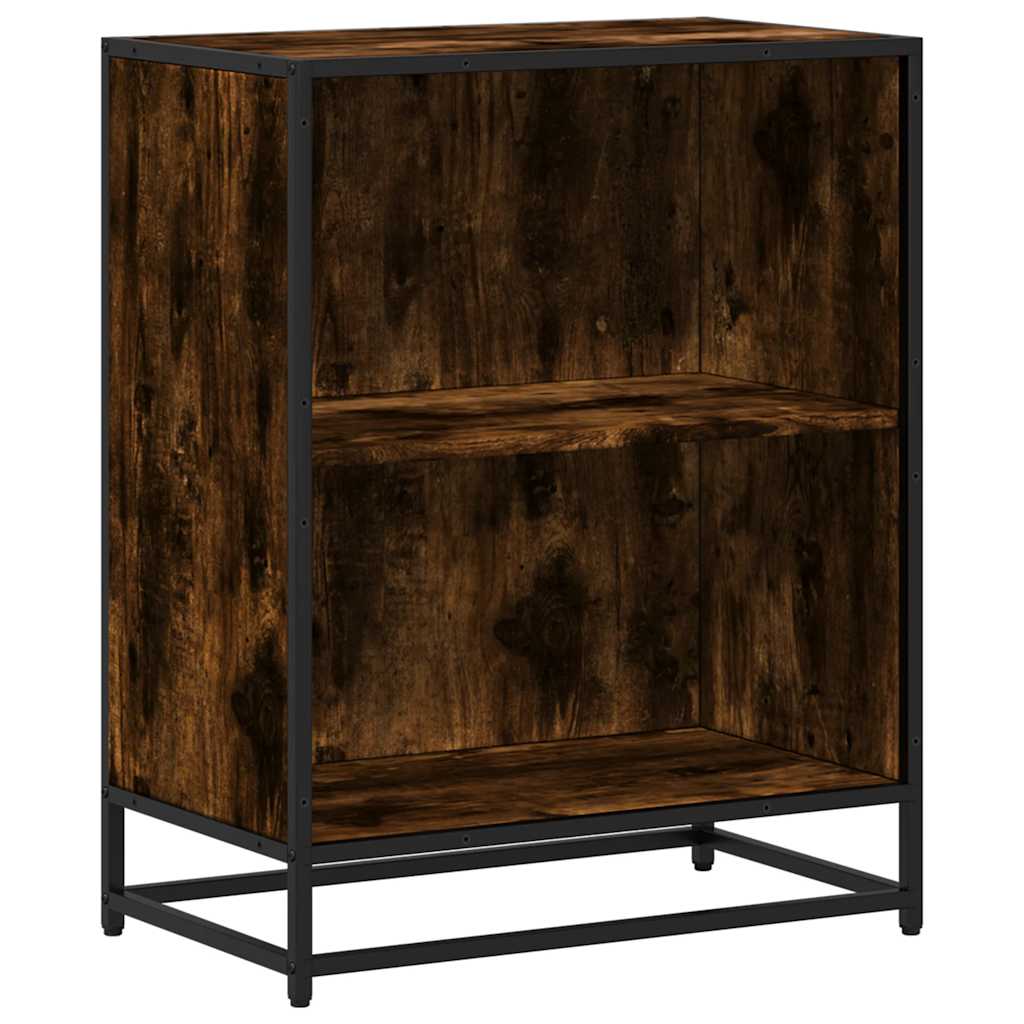Book Cabinet Smoked Oak 60x35x76 cm Engineered Wood