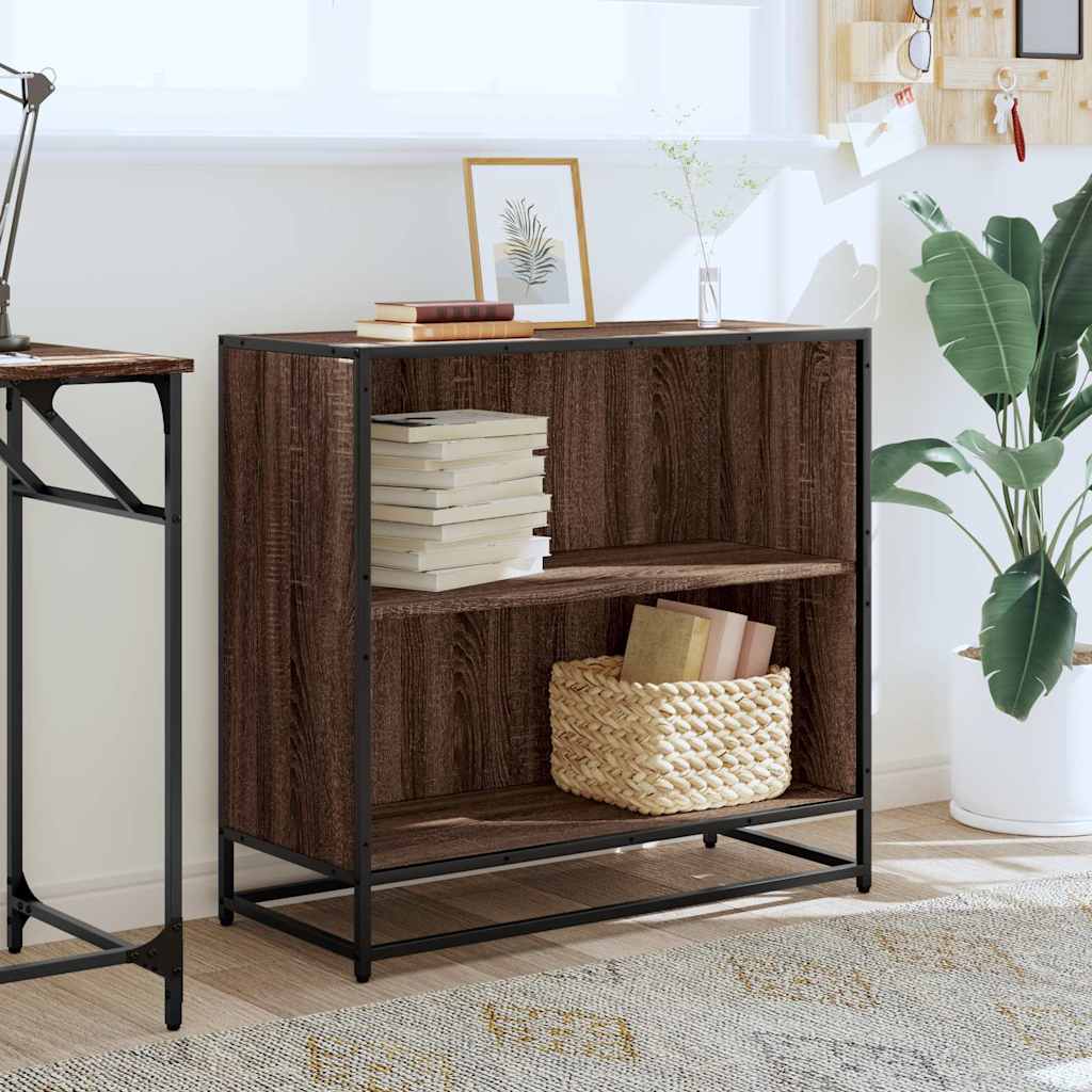 Book Cabinet Brown Oak 80.5x35x76 cm Engineered Wood