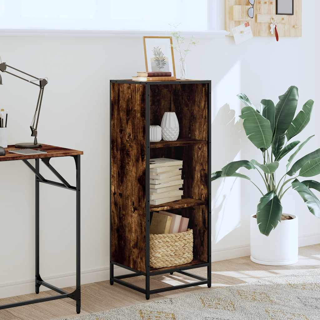 Book Cabinet Smoked Oak 40x35x107.5 cm Engineered Wood