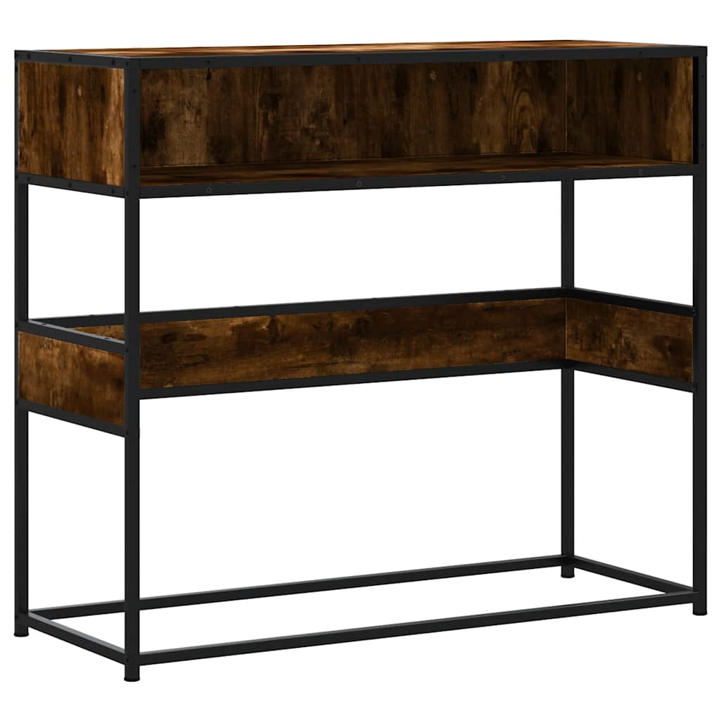 Console Table Smoked Oak 90x35x80 cm Engineered Wood