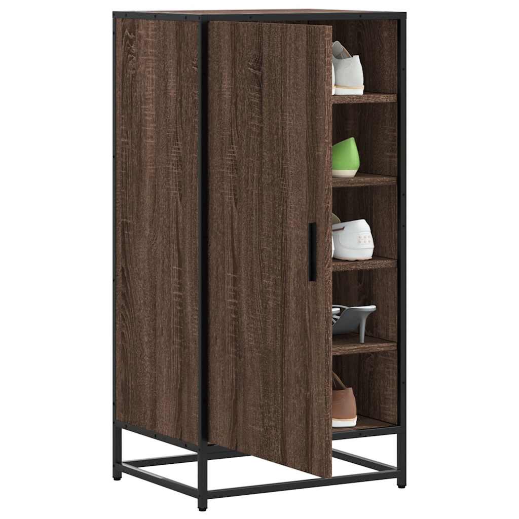 Shoe Rack Brown Oak 48x38x97.5 cm Engineered Wood