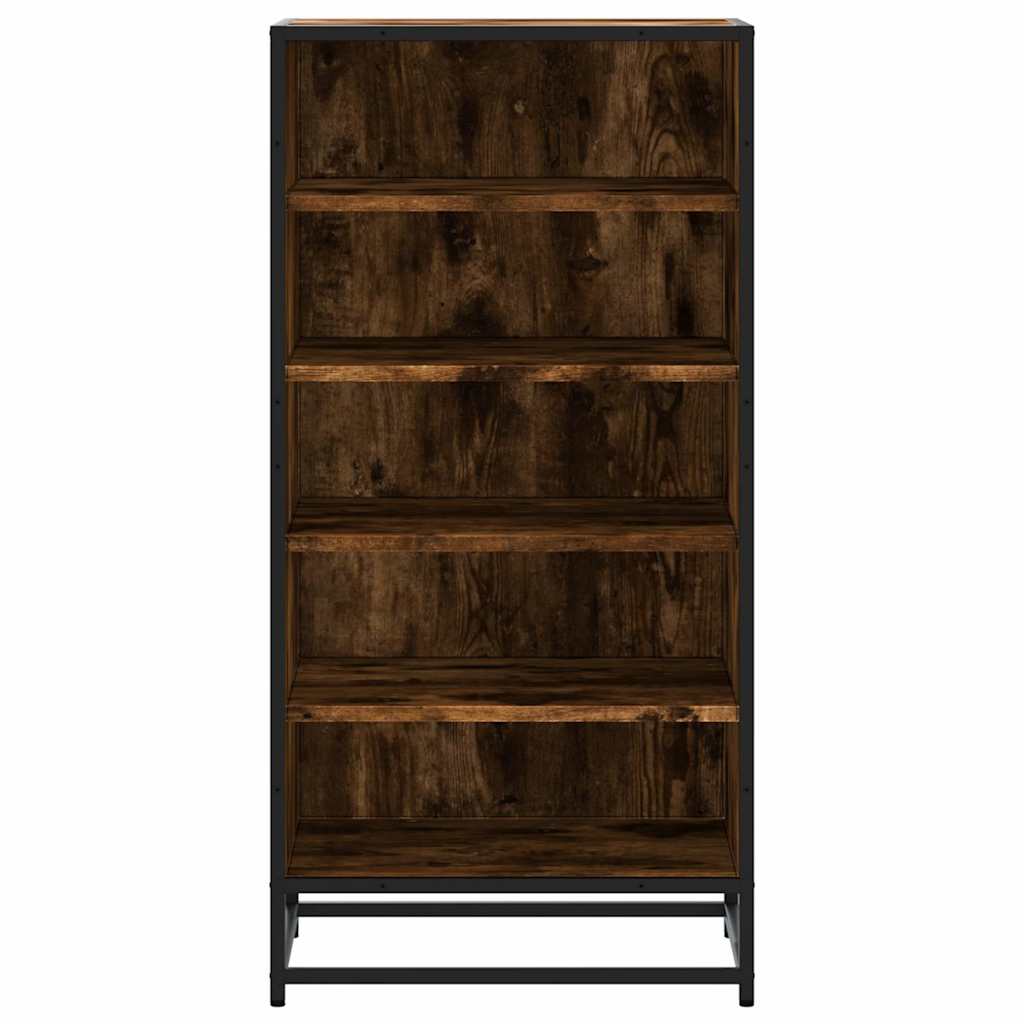 Shoe Rack Smoked Oak 48x38x97.5 cm Engineered Wood