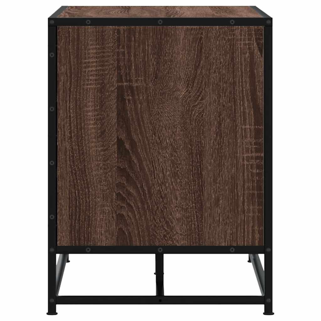 vidaXL Shoe Bench Brown Oak 100x40x53.5 cm Engineered Wood and Metal