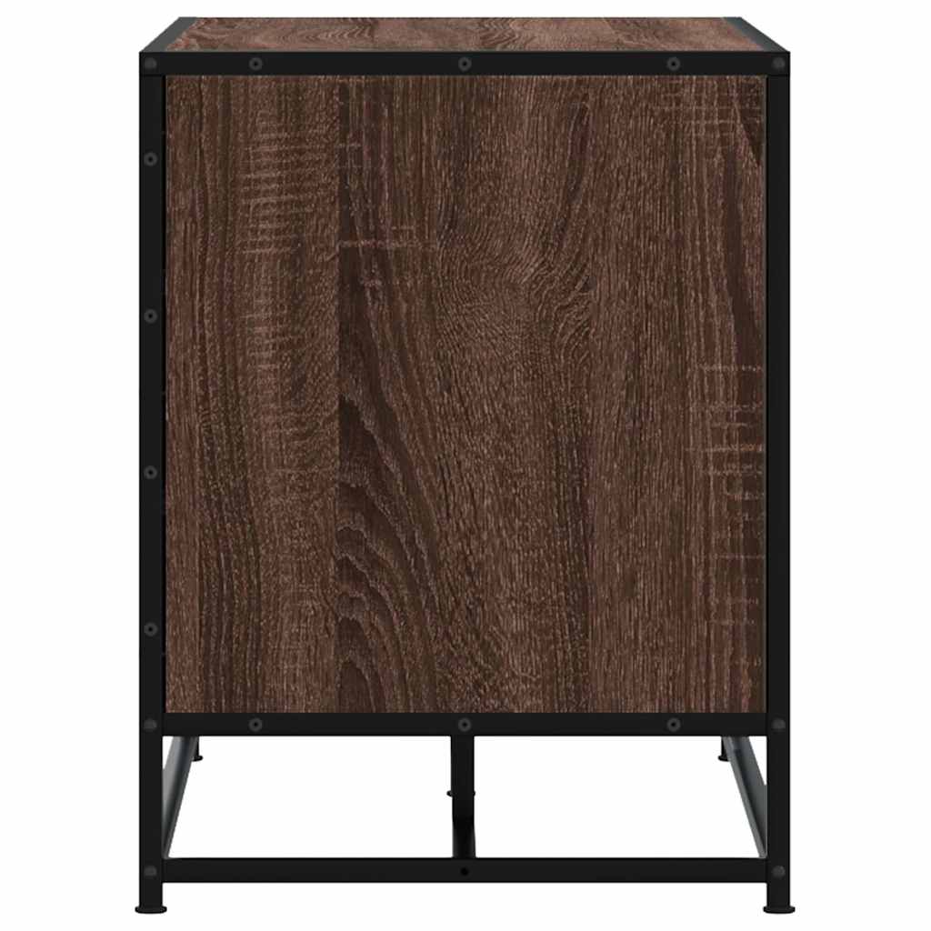 vidaXL Shoe Bench Brown Oak 84x40x53.5 cm Engineered Wood and Metal