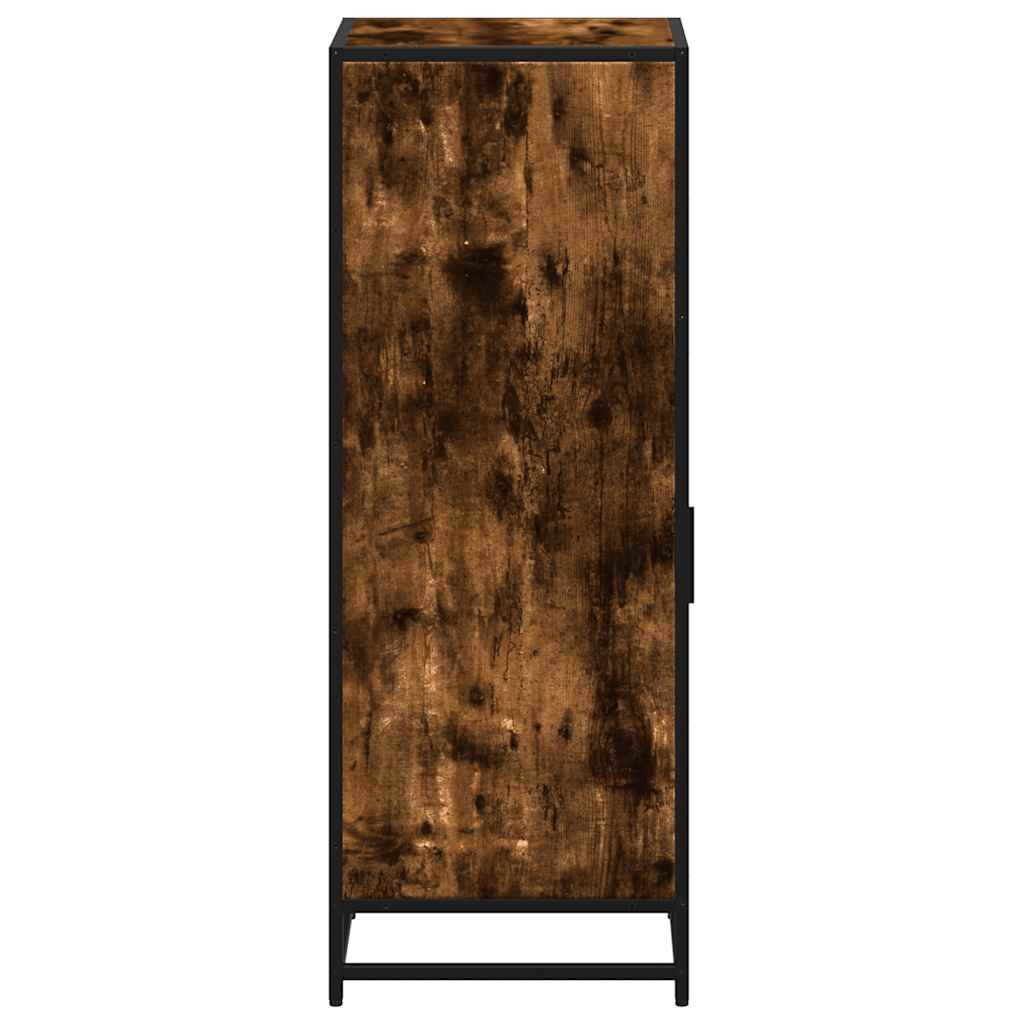 Bathroom Cabinet Smoked Oak 35x37,5x100 cm Engineered Wood