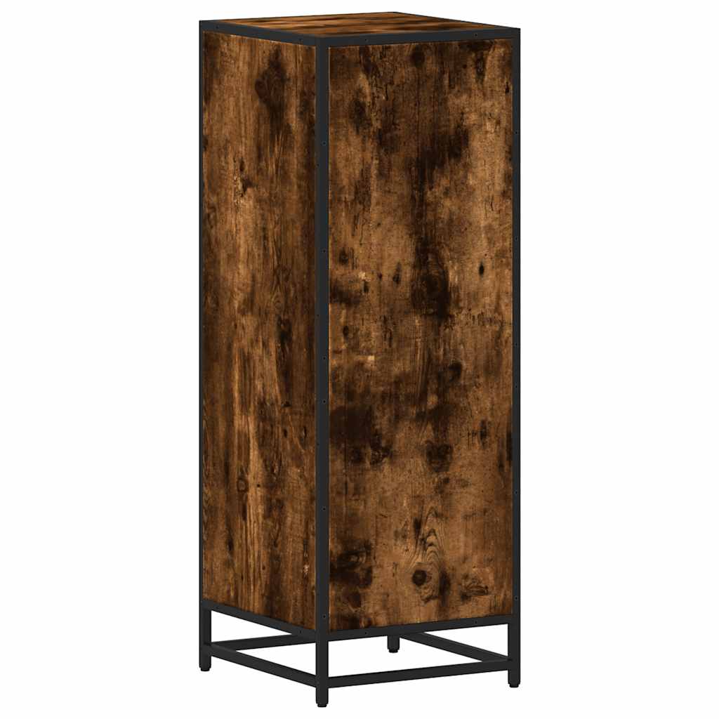 Bathroom Cabinet Smoked Oak 35x37,5x100 cm Engineered Wood