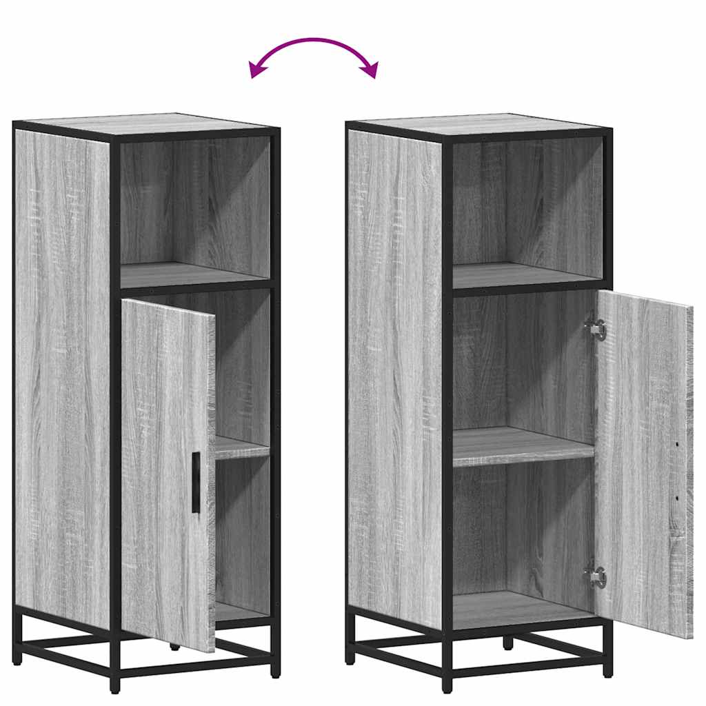 Bathroom Cabinet Grey Sonoma 35x37,5x100 cm Engineered Wood