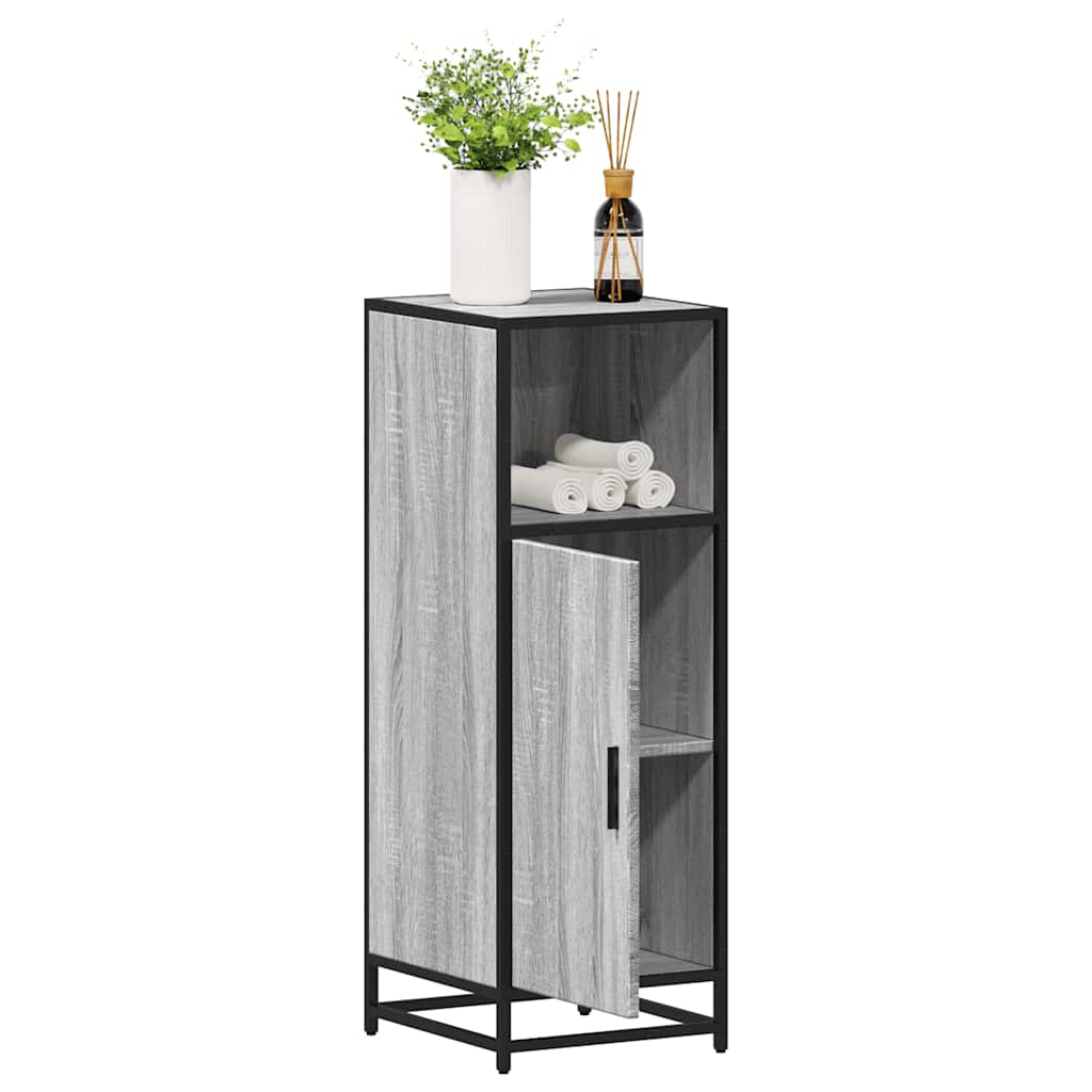 Bathroom Cabinet Grey Sonoma 35x37,5x100 cm Engineered Wood