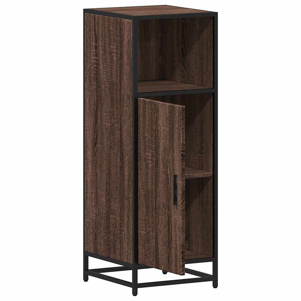 Bathroom Cabinet Brown Oak 35x37,5x100 cm Engineered Wood