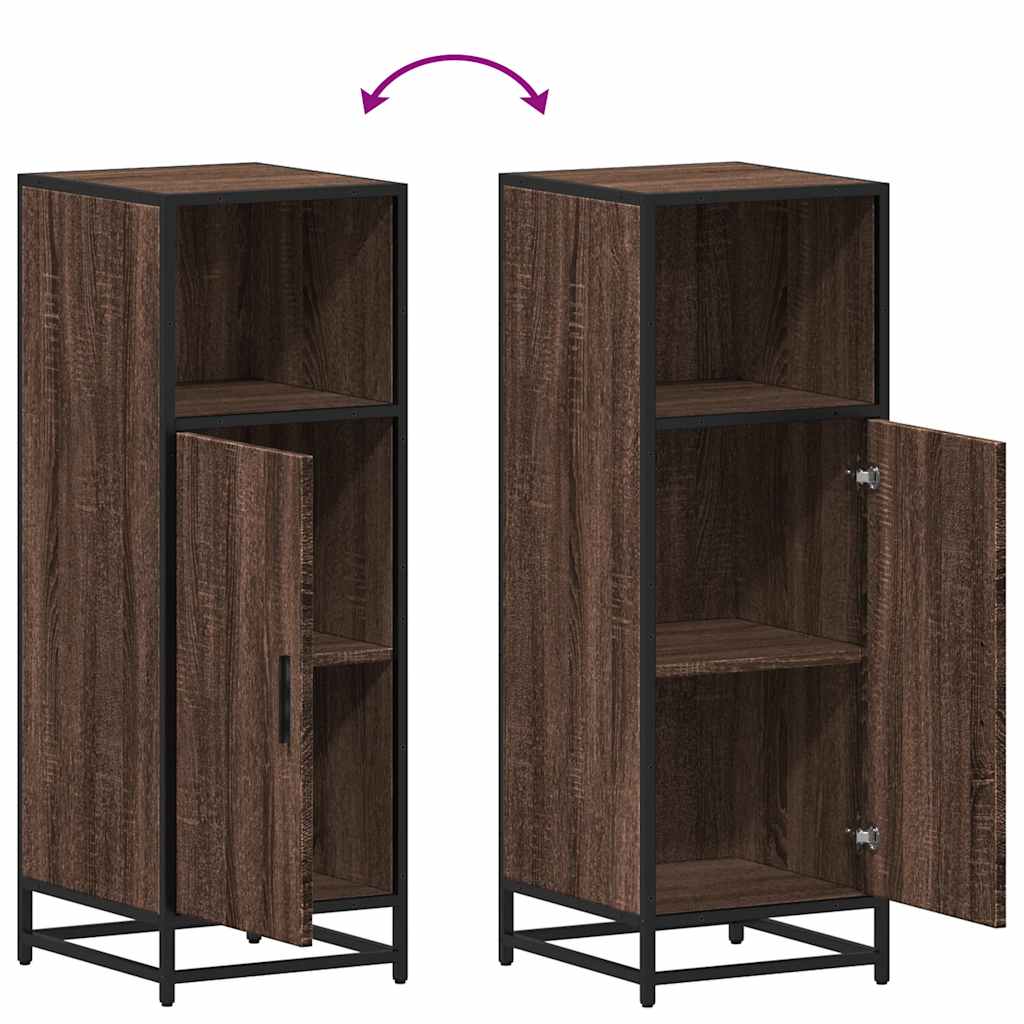 Bathroom Cabinet Brown Oak 35x37,5x100 cm Engineered Wood