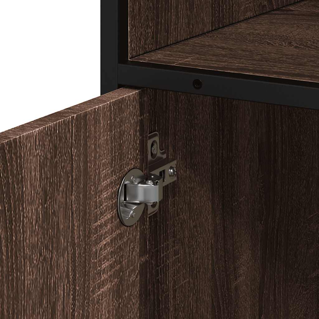 Bathroom Cabinet Brown Oak 35x37,5x100 cm Engineered Wood