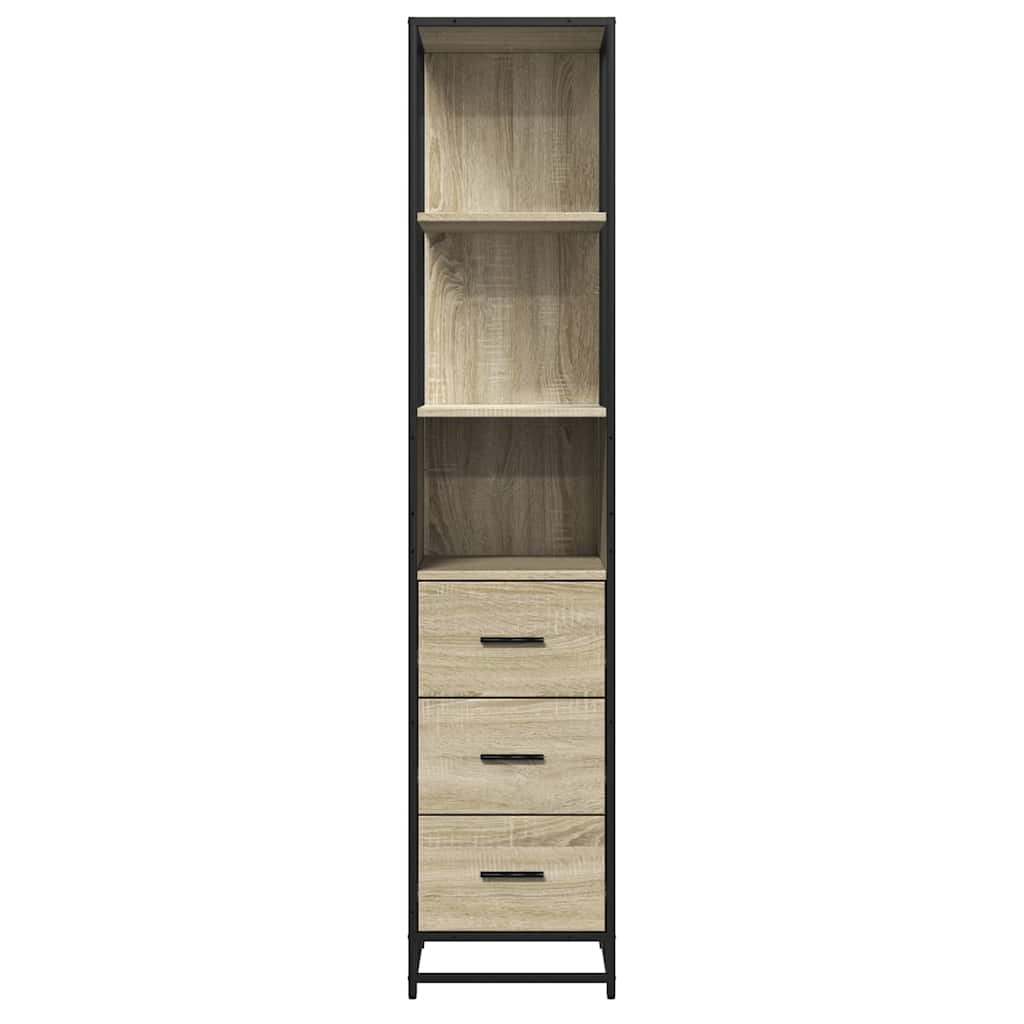 Bathroom Cabinet Sonoma Oak 35x37,5x166 cm Engineered Wood