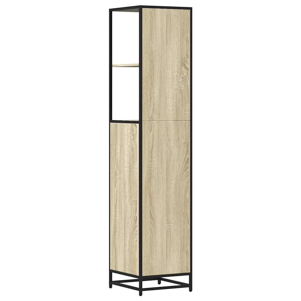 vidaXL Bathroom Cabinet Sonoma Oak 35x37.5x166 cm Engineered Wood