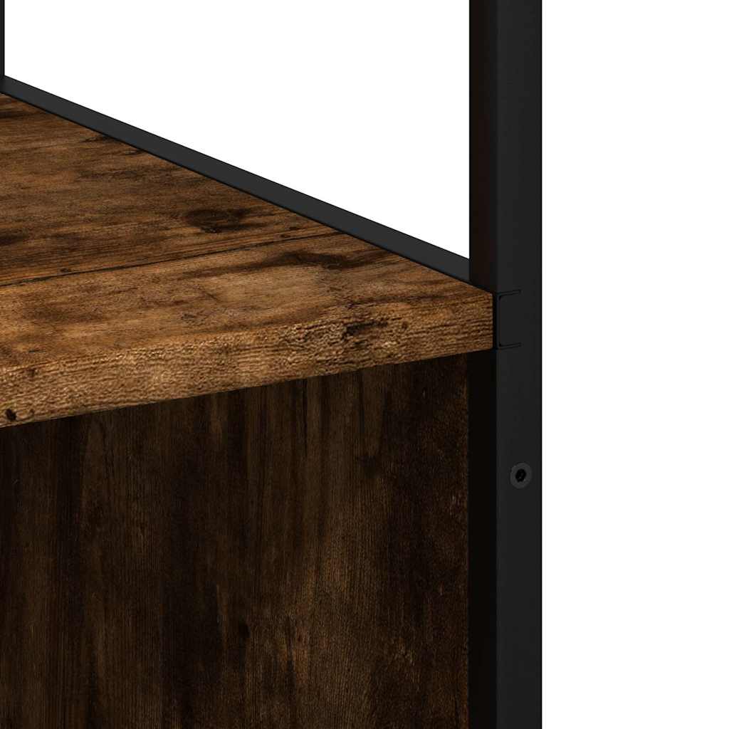 Bathroom Cabinet Smoked Oak 35x37,5x166 cm Engineered Wood