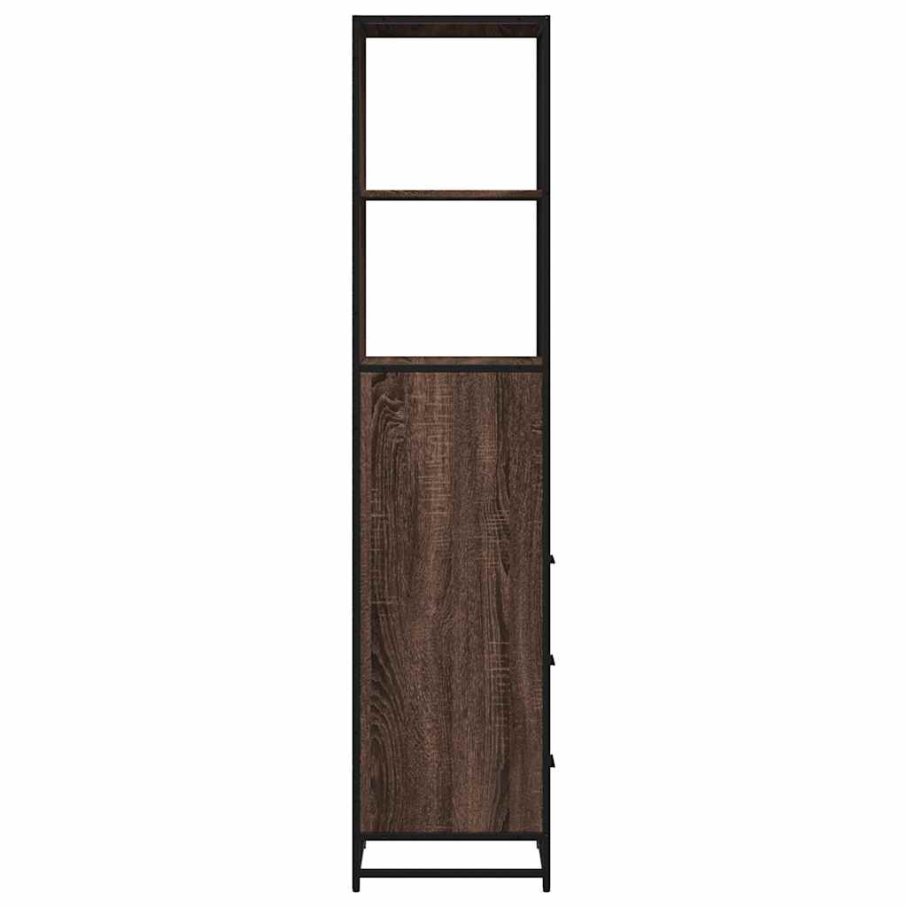 vidaXL Bathroom Cabinet Brown Oak 35x37.5x166 cm Engineered Wood