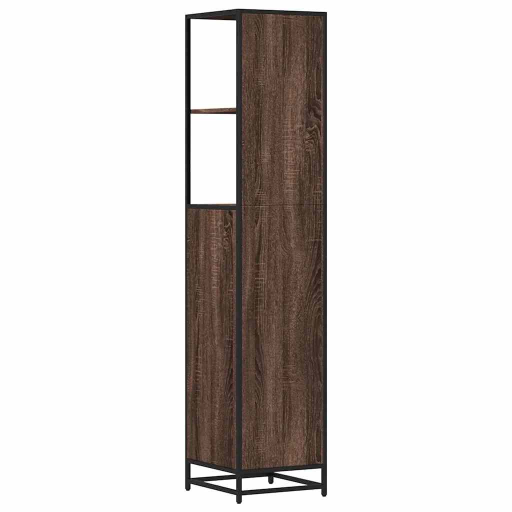 vidaXL Bathroom Cabinet Brown Oak 35x37.5x166 cm Engineered Wood