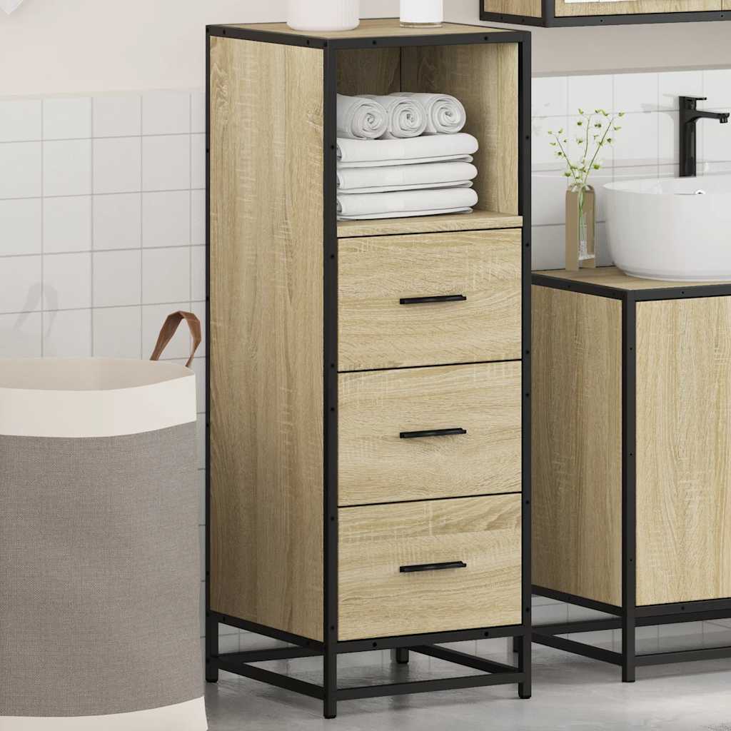 Bathroom Cabinet Sonoma Oak 35x37,5x100 cm Engineered Wood