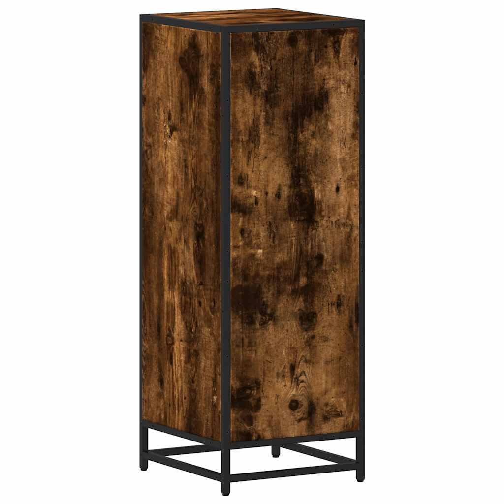 Bathroom Cabinet Smoked Oak 35x37,5x100 cm Engineered Wood