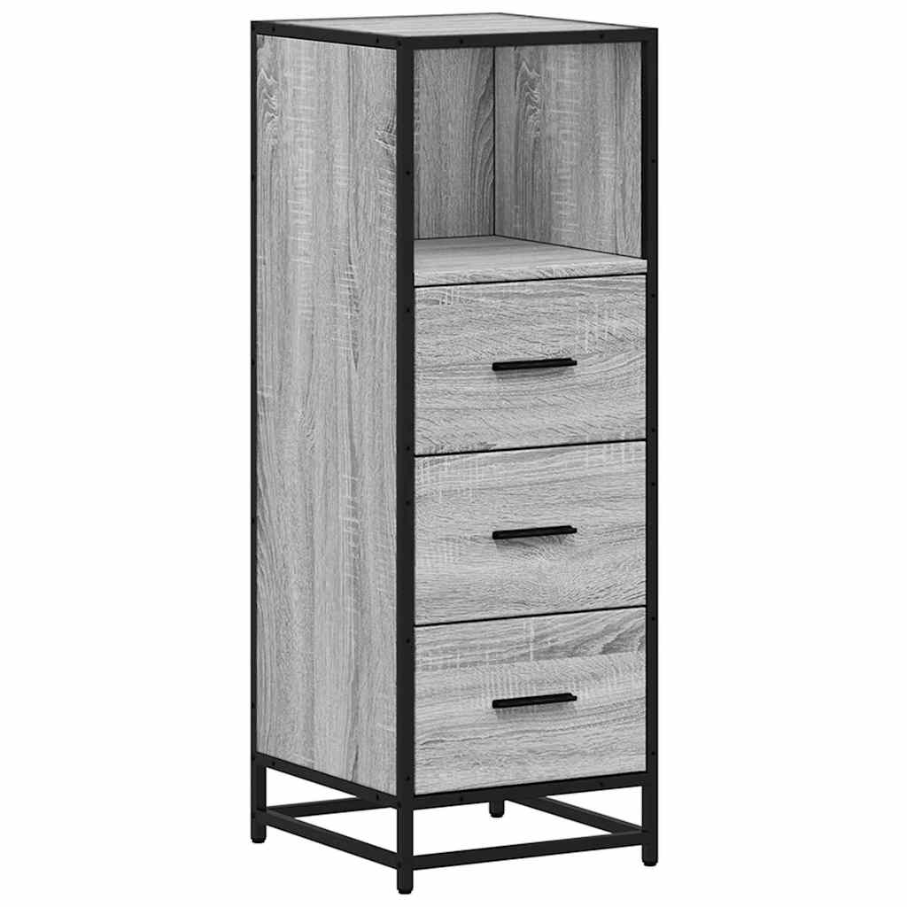 Bathroom Cabinet Grey Sonoma 35x37,5x100 cm Engineered Wood