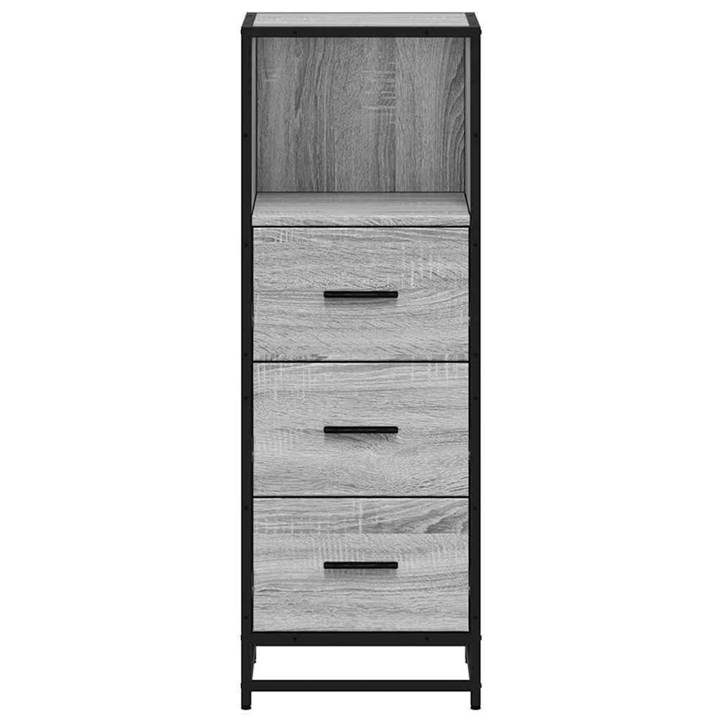 Bathroom Cabinet Grey Sonoma 35x37,5x100 cm Engineered Wood