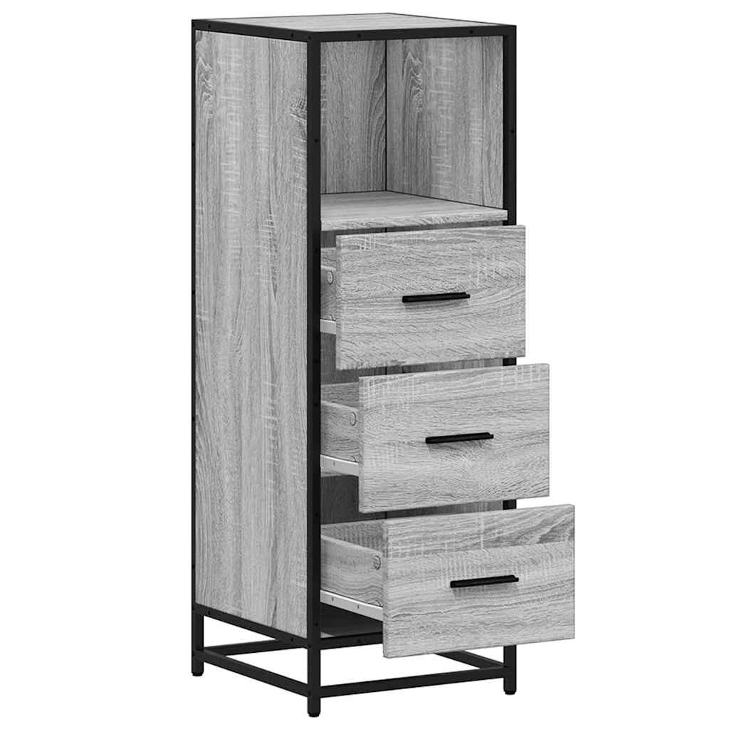 Bathroom Cabinet Grey Sonoma 35x37,5x100 cm Engineered Wood