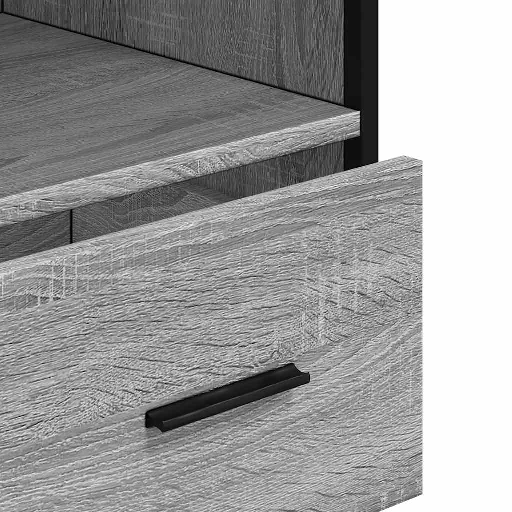 Bathroom Cabinet Grey Sonoma 35x37,5x100 cm Engineered Wood