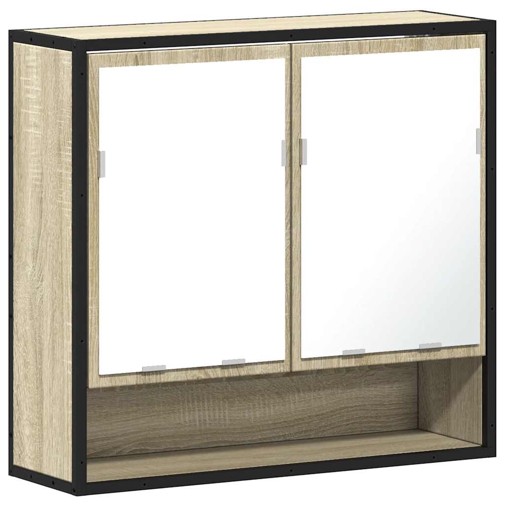 vidaXL Bathroom Mirror Cabinet Sonoma Oak 65x20x60 cm Engineered Wood