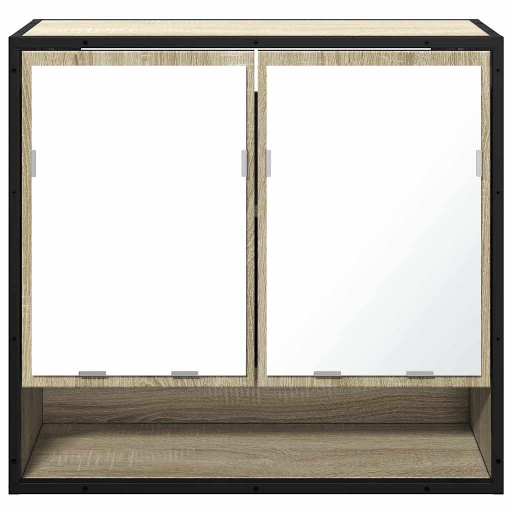 vidaXL Bathroom Mirror Cabinet Sonoma Oak 65x20x60 cm Engineered Wood