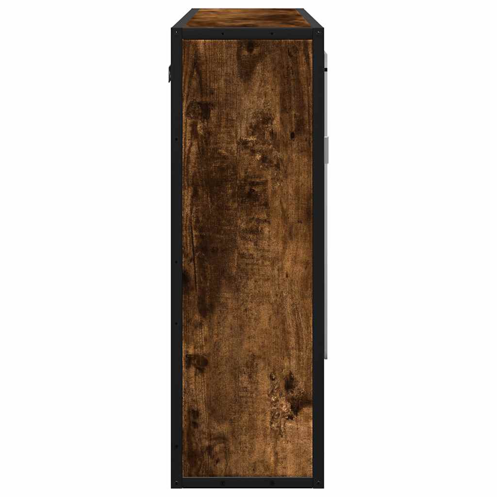 vidaXL Bathroom Mirror Cabinet Smoked Oak 65x20x60 cm Engineered Wood