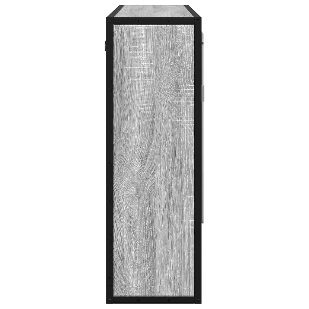 vidaXL Bathroom Mirror Cabinet Grey Sonoma 65x20x60 cm Engineered Wood