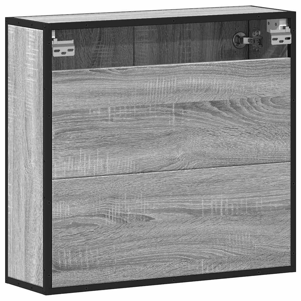 vidaXL Bathroom Mirror Cabinet Grey Sonoma 65x20x60 cm Engineered Wood