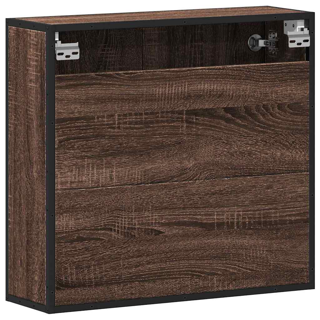 vidaXL Bathroom Mirror Cabinet Brown Oak 65x20x60 cm Engineered Wood