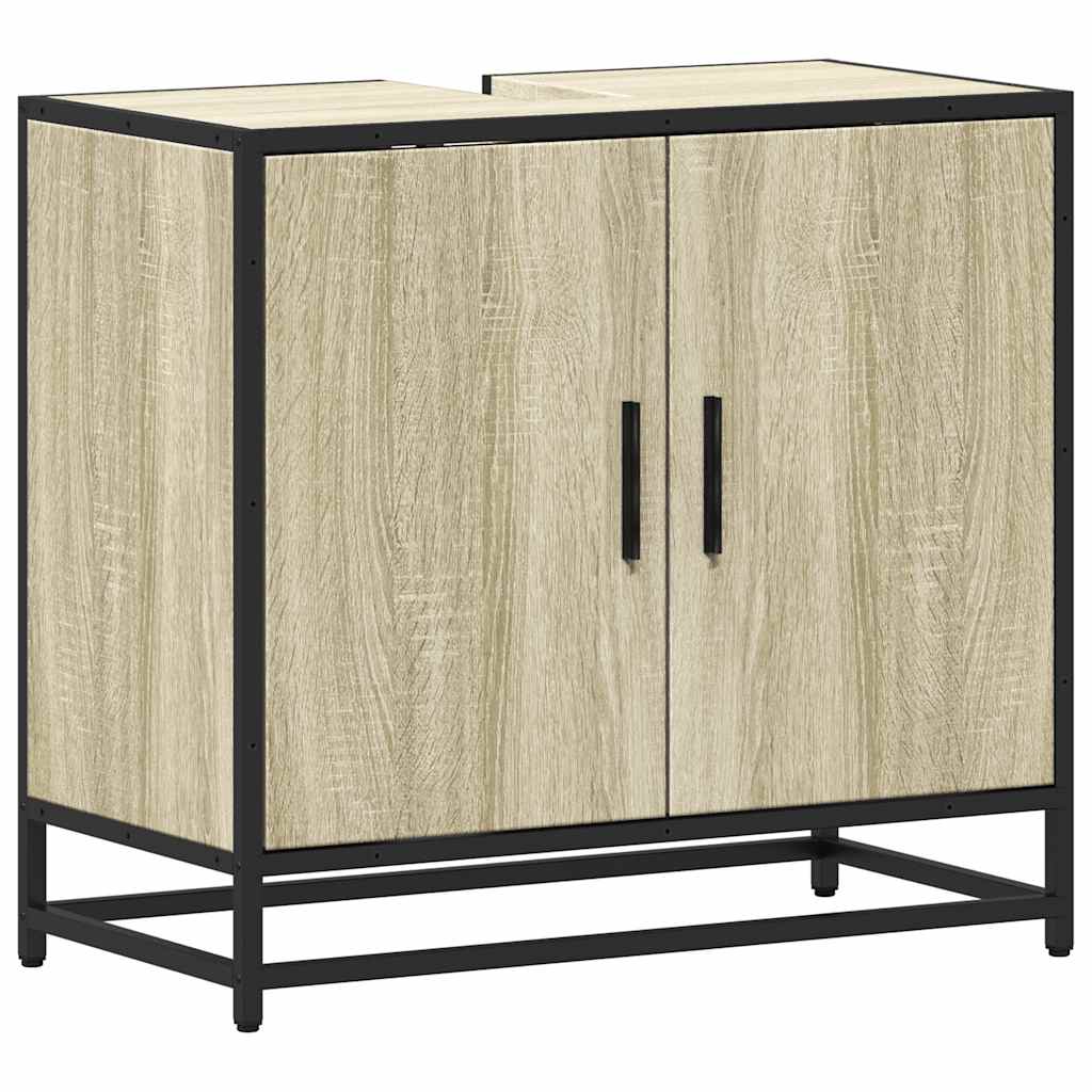 vidaXL Bathroom Sink Cabinet Sonoma Oak 65x33x60 cm Engineered Wood