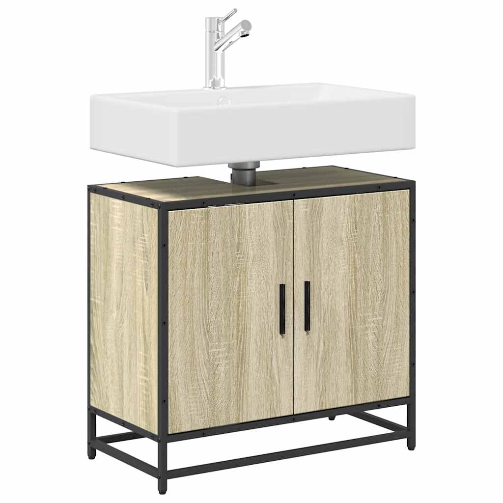 Bathroom Sink Cabinet Sonoma Oak 65x33x60 cm Engineered Wood